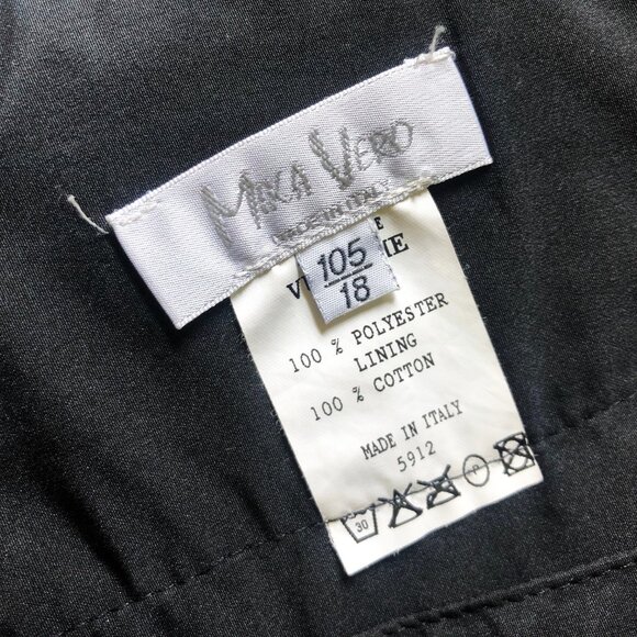 MIKA VERO Tiered Pleated Side Oversized Bow Black Skirt Made in ITALY Size S - Picture 3 of 3